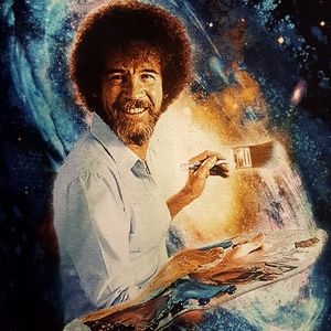 Bob Ross Graphic Galaxy Painting Tee